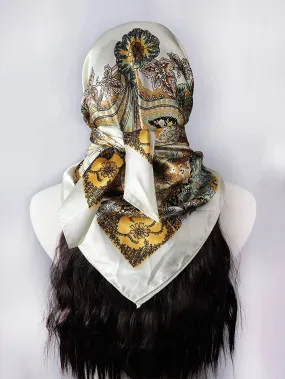 1pc Women Floral & Paisley Print Fashionable Bandana For Daily Decoration