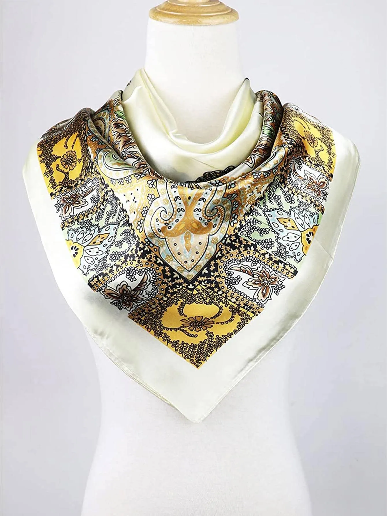 1pc Women Floral & Paisley Print Fashionable Bandana For Daily Decoration