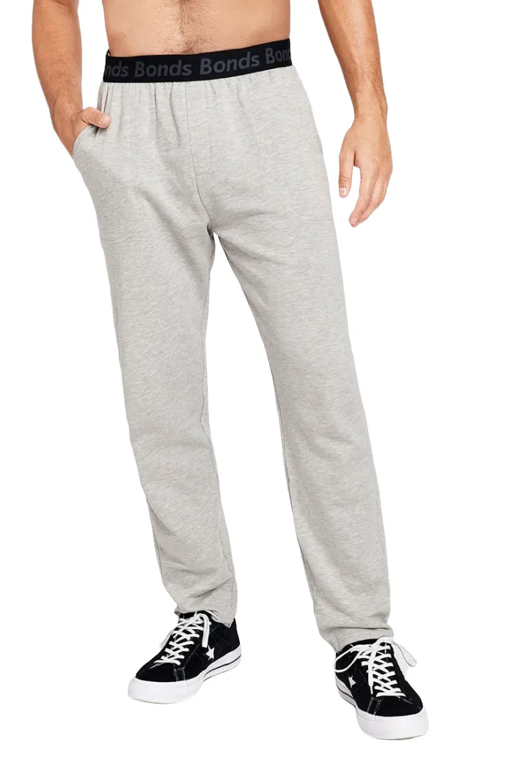 5 x Bonds Mens Essentials Straight Trackie Trackpant Grey Marle