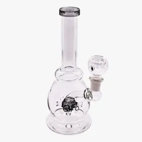 8" Straight Tube Star Perc Bubble Bong