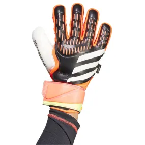 Adidas Predator Match Fingersave GK Gloves (Black/Solar Red/Solar Yellow)