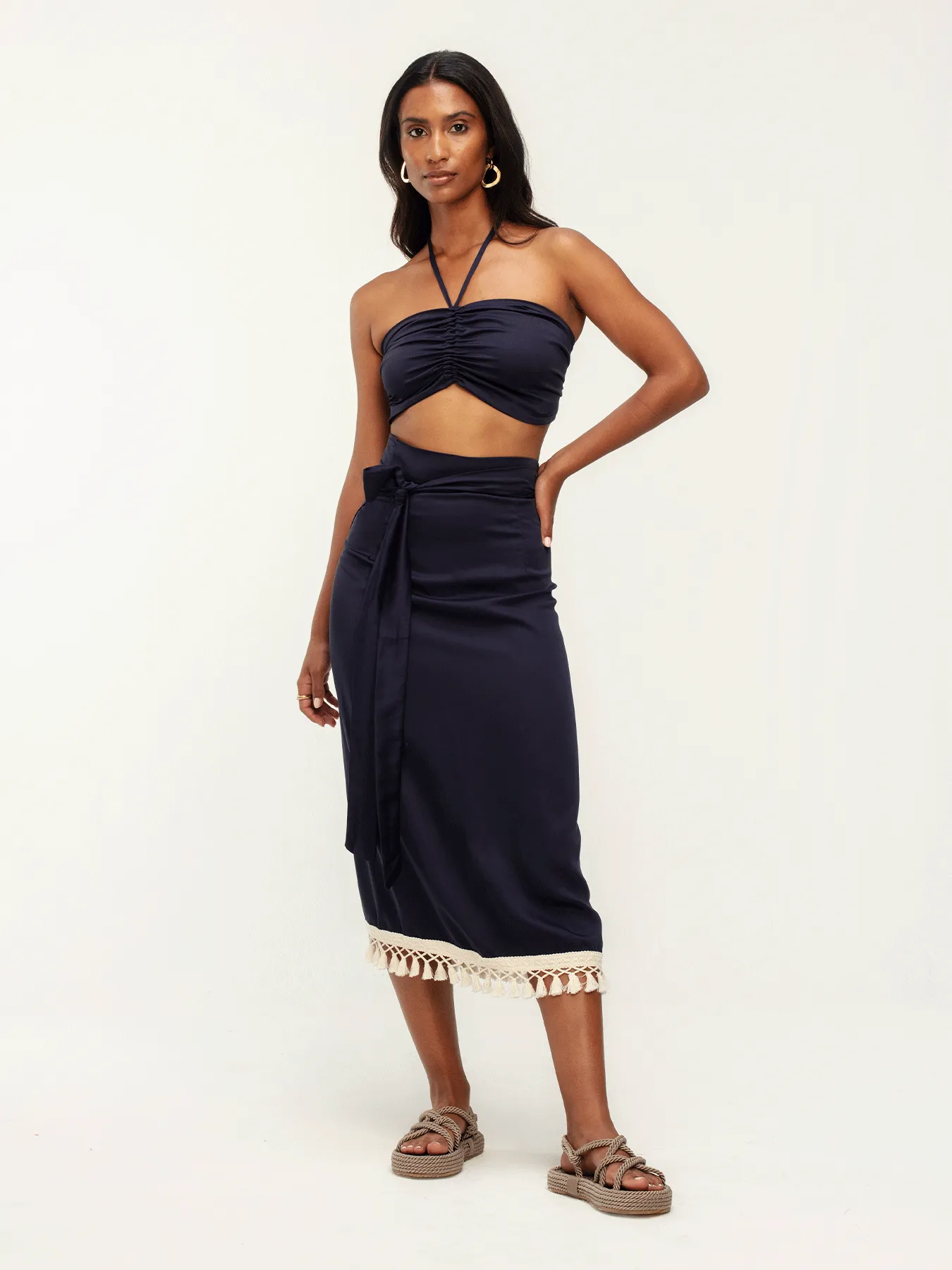 Afia Skirt - Solid Navy