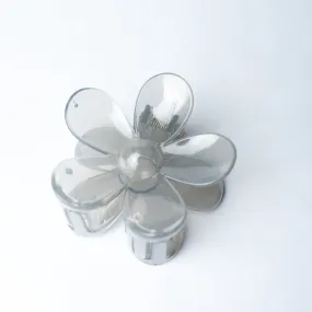 Andrea Large Flower Hair Clip-Smoke