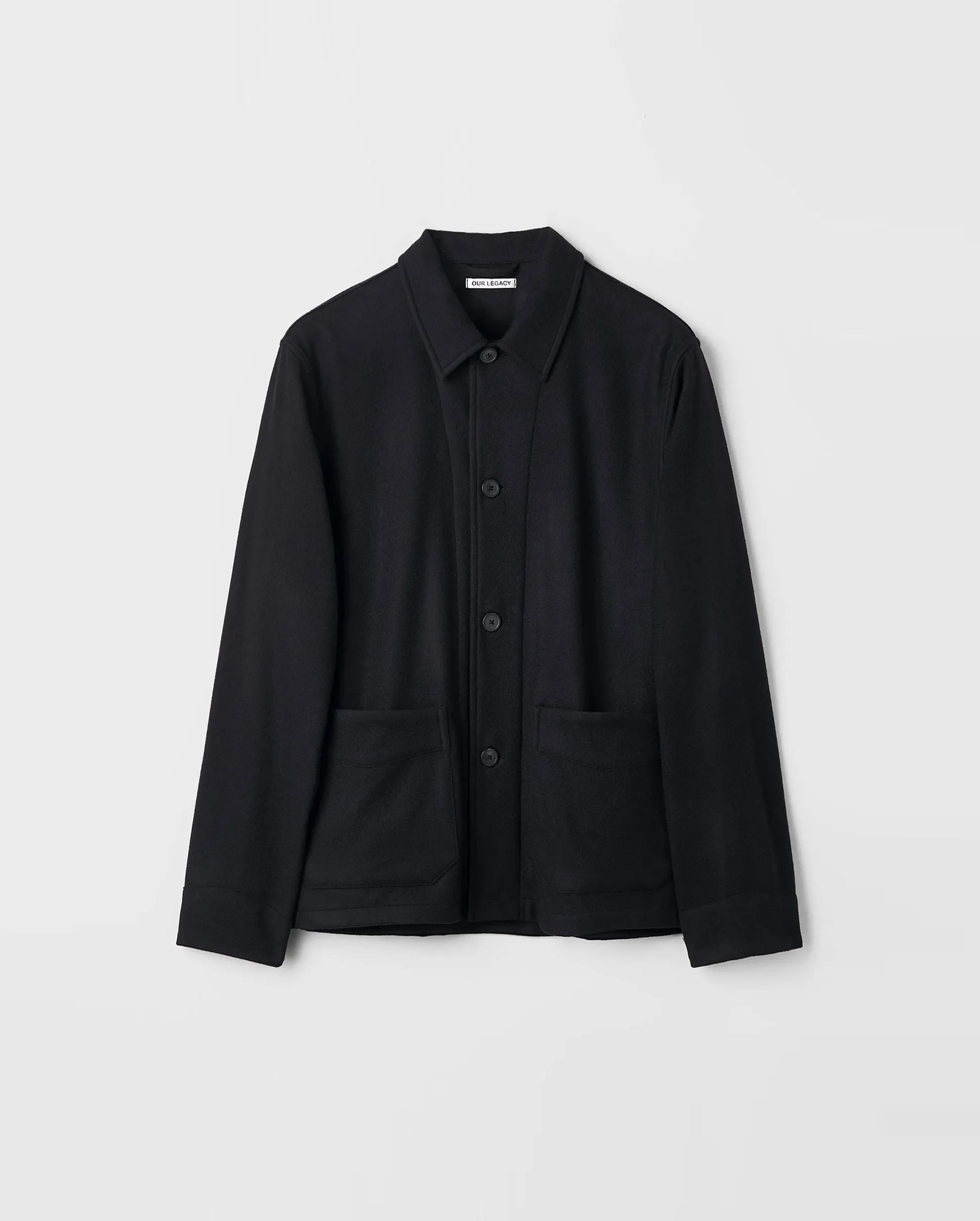 ARCHIVE BOX JACKET / BLACK WOOL