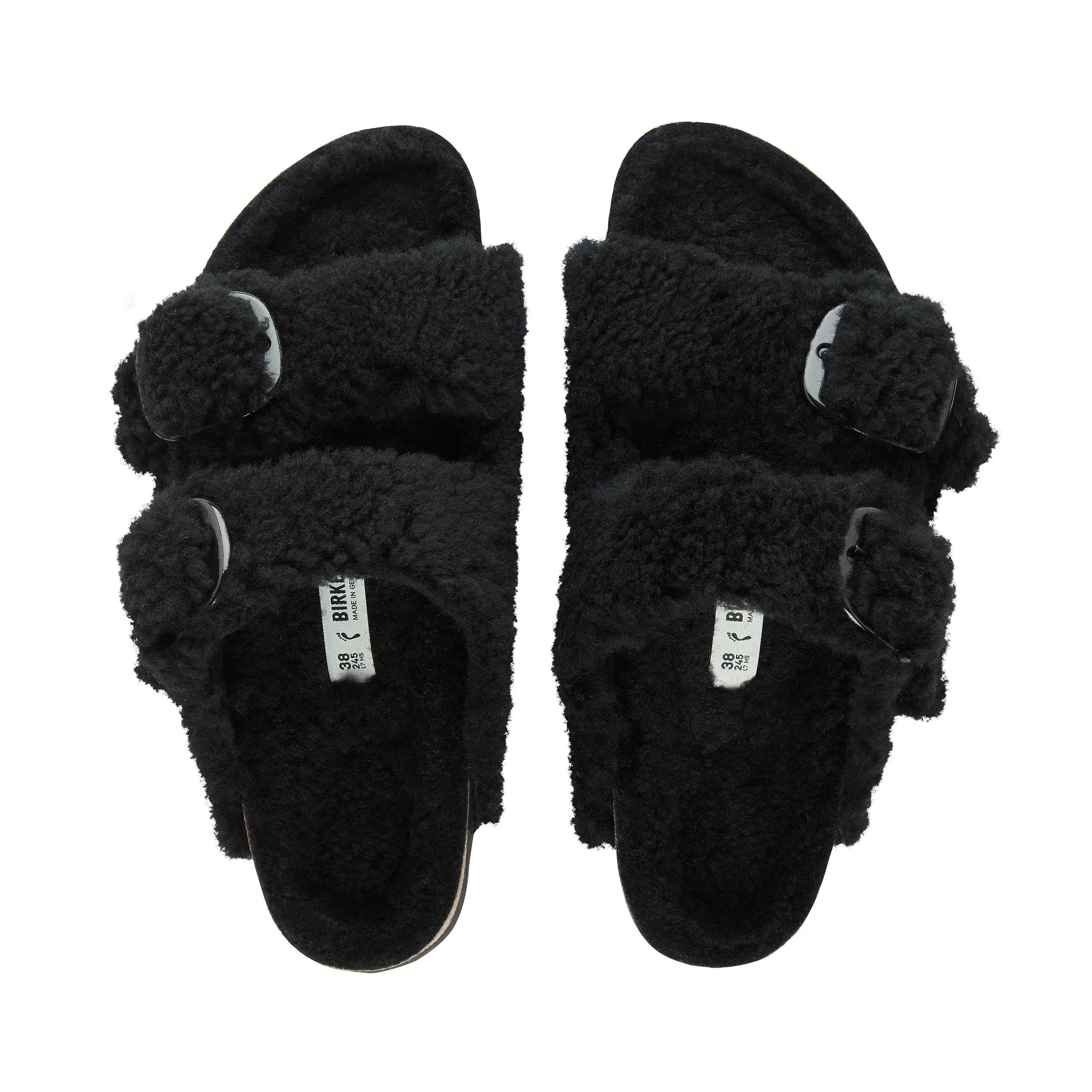 Arizona Big Buckle Shearling Black Teddy Shearling