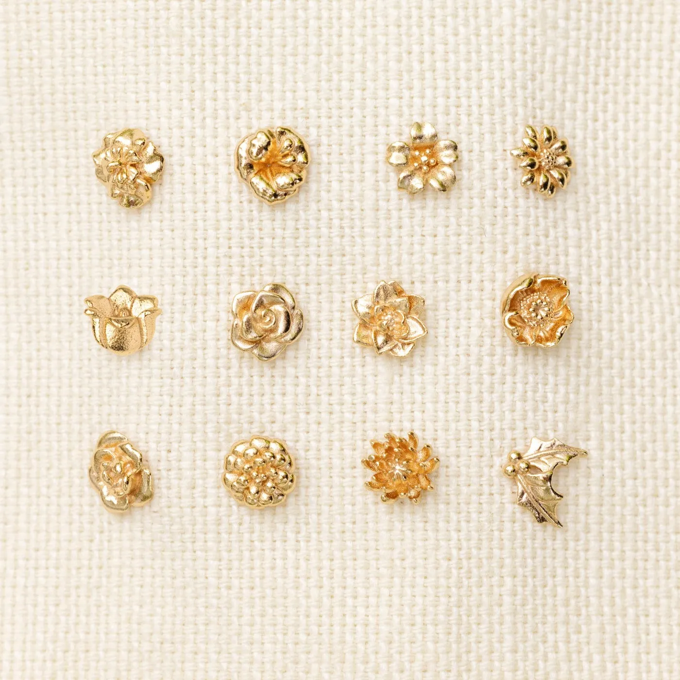 August Birth Flower Stud Earrings