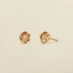 August Birth Flower Stud Earrings