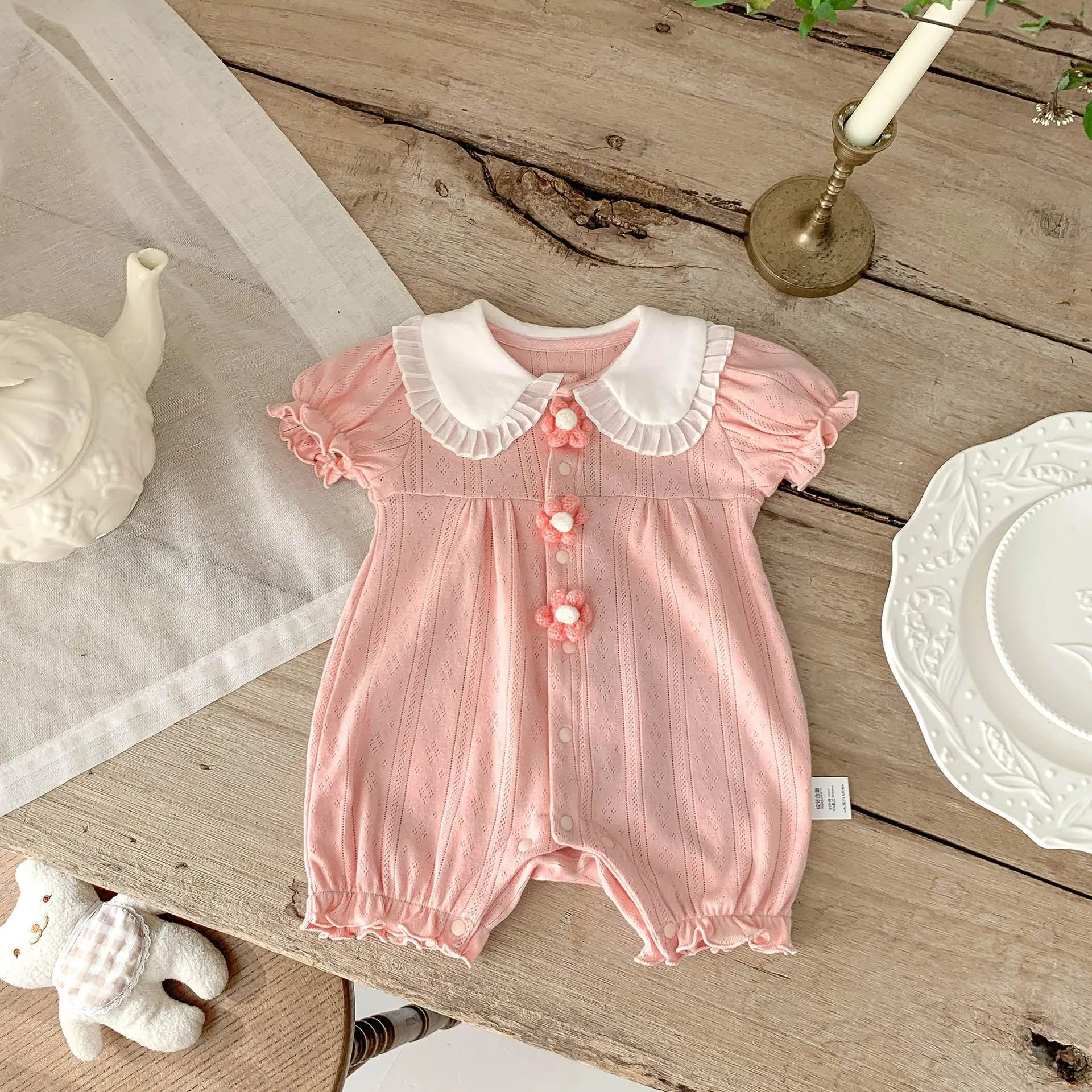 Baby Girls Flower Rompers