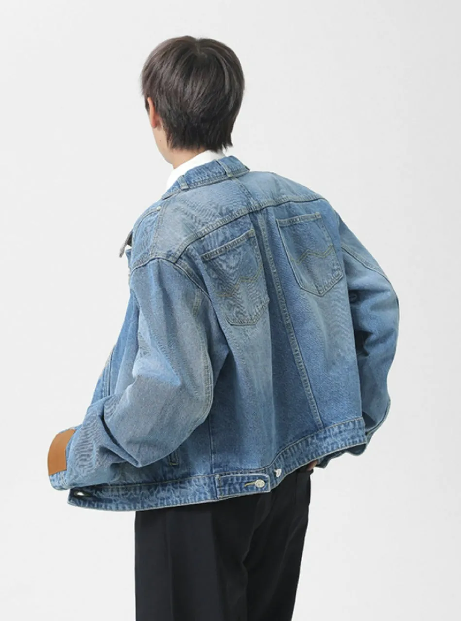 Back Pockets Slim Denim Jacket