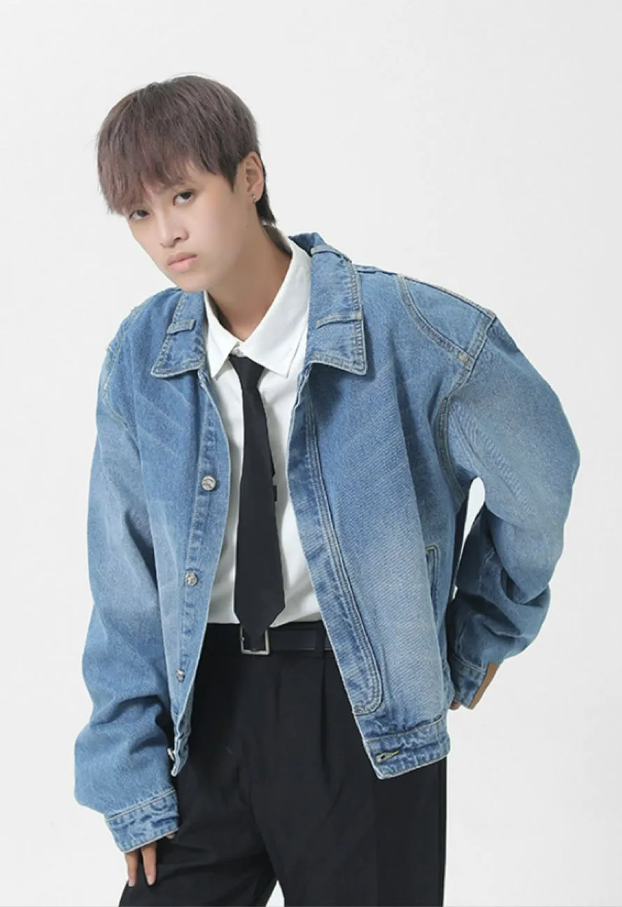 Back Pockets Slim Denim Jacket