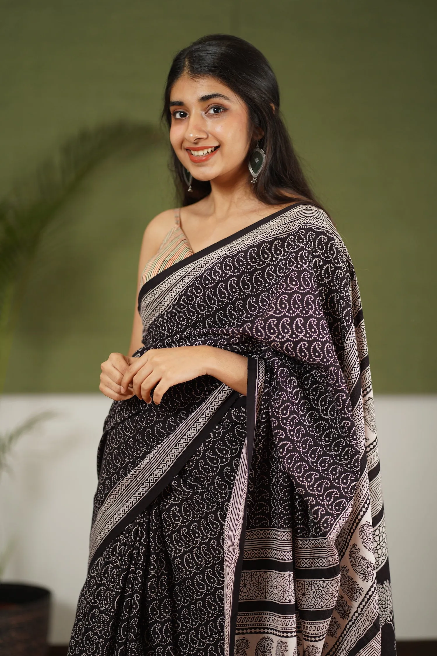 Bagh Hand Block Printed Cotton Saree