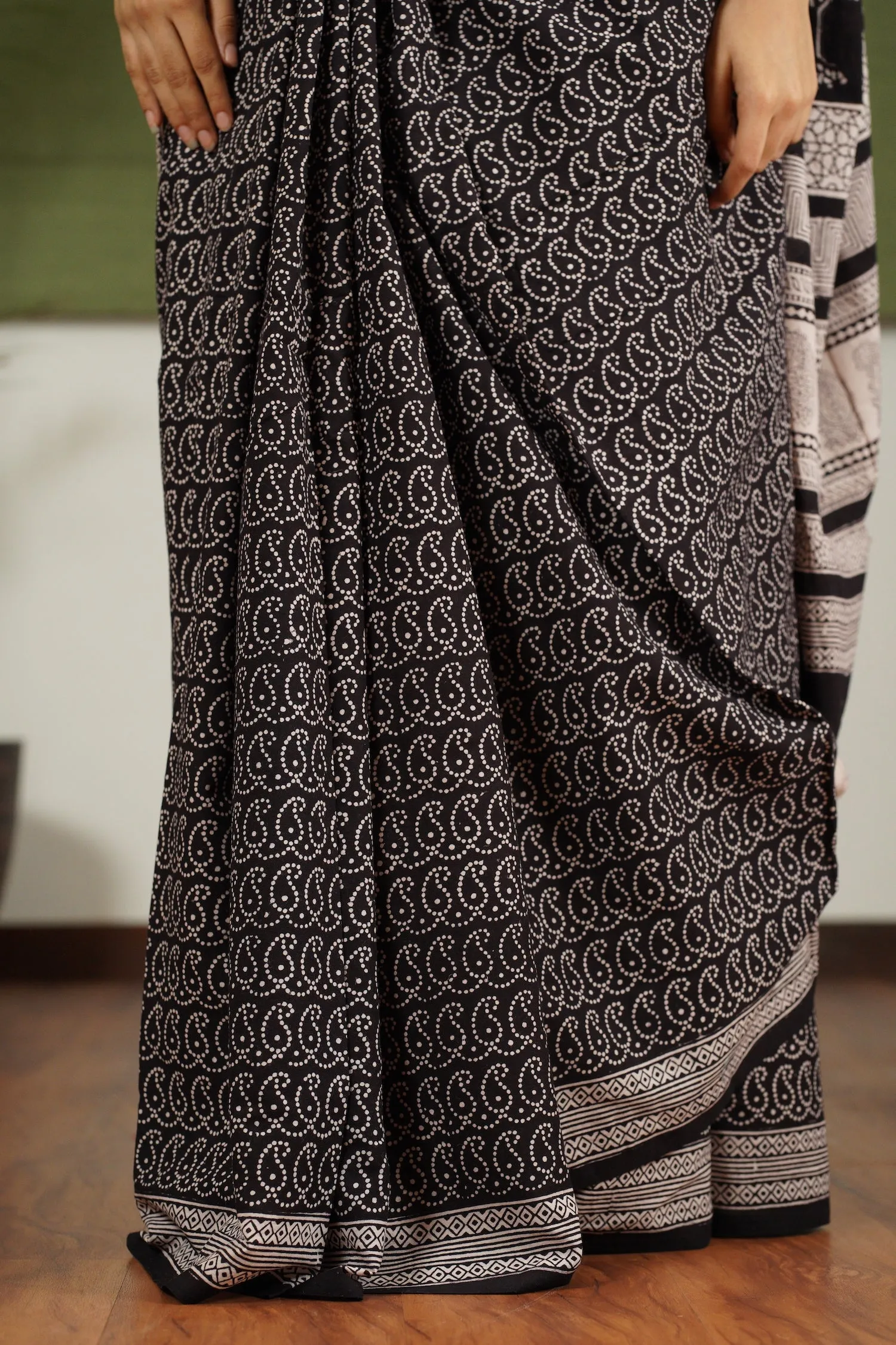 Bagh Hand Block Printed Cotton Saree