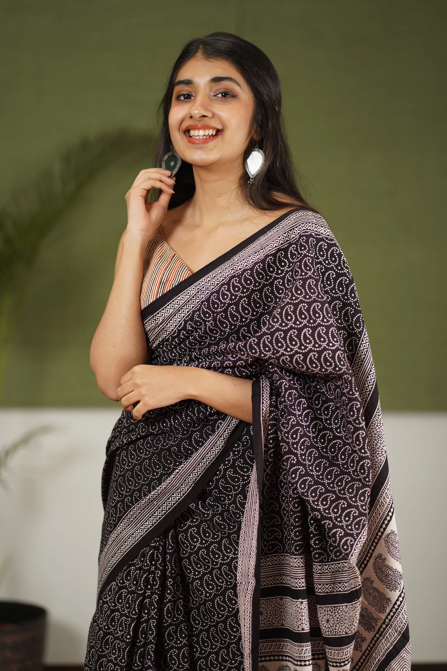 Bagh Hand Block Printed Cotton Saree