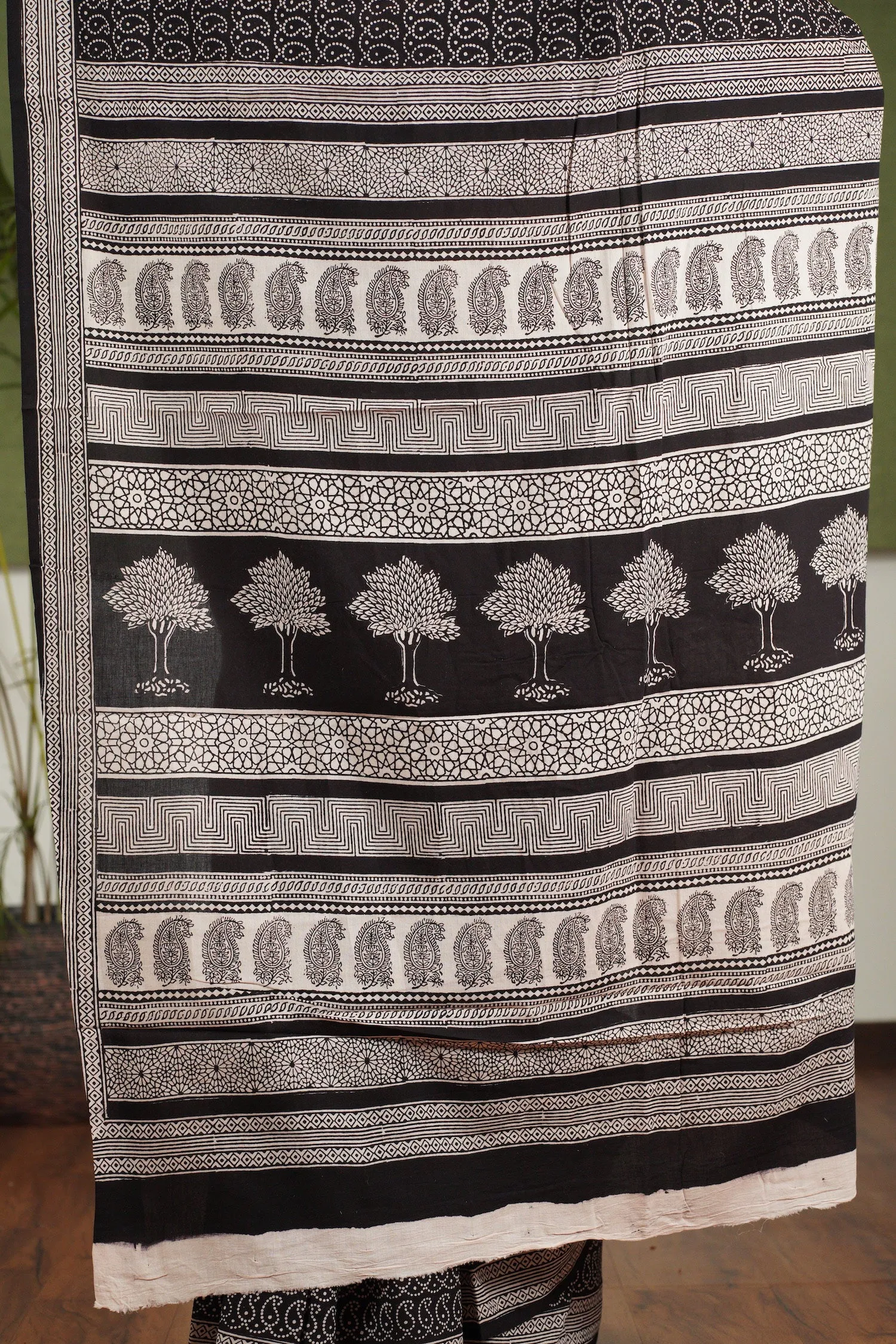 Bagh Hand Block Printed Cotton Saree