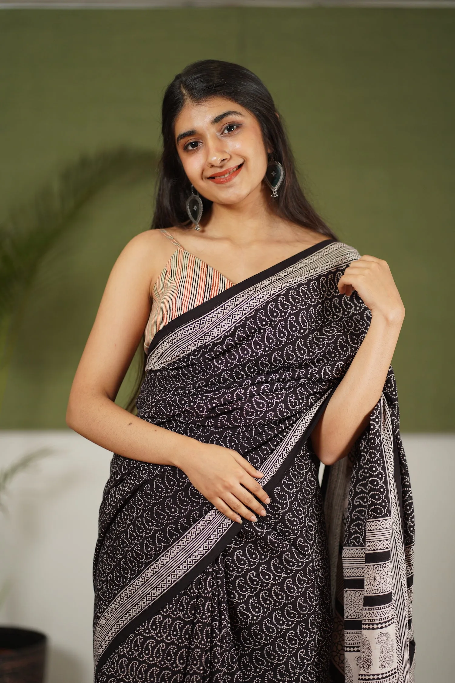 Bagh Hand Block Printed Cotton Saree