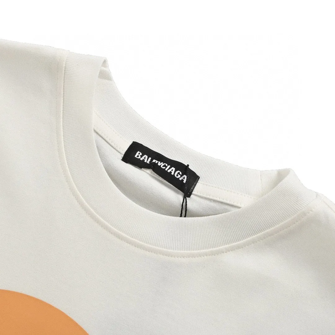 Balenciaga White T-Shirt with Graphic Design