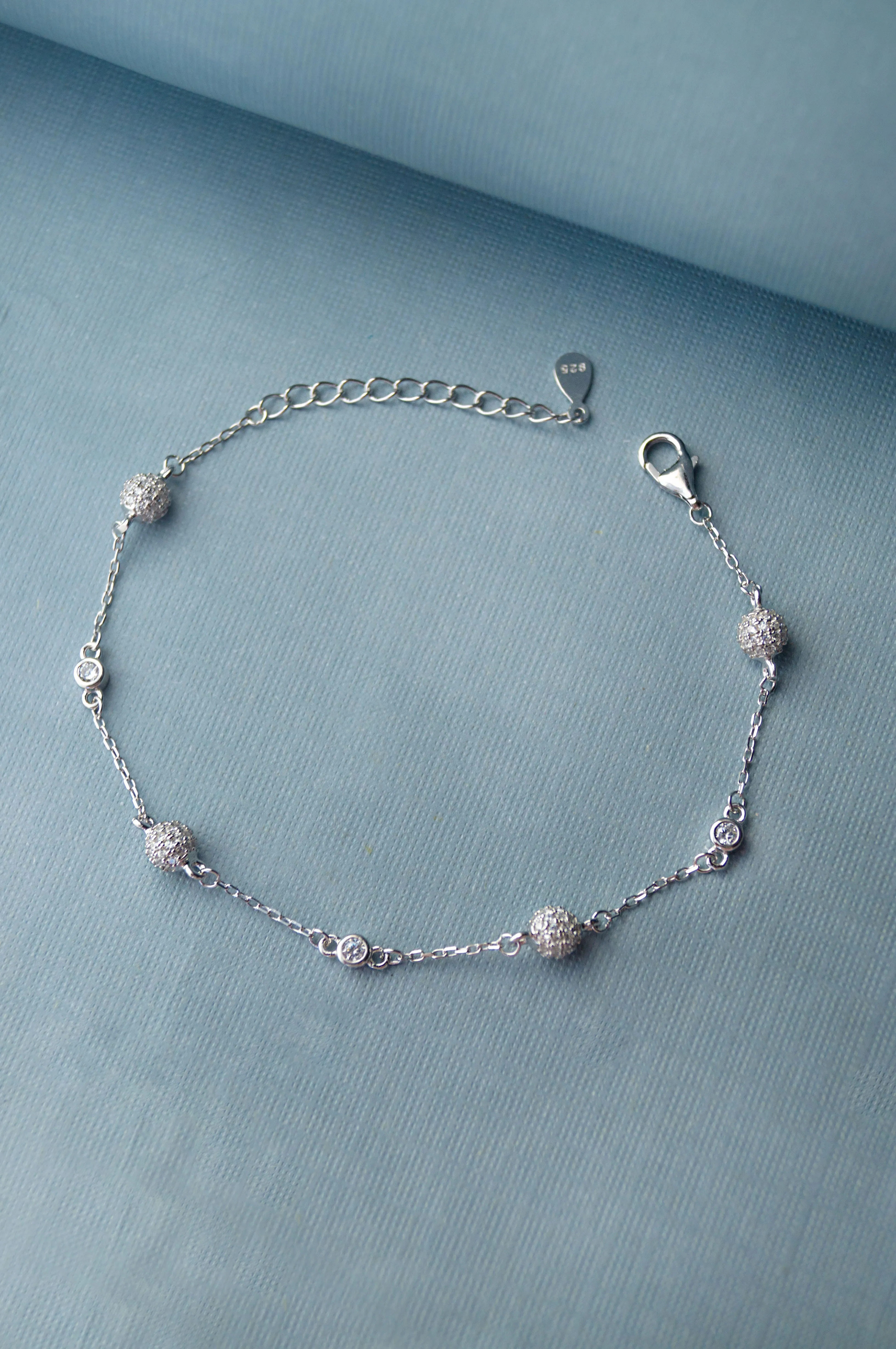 Ball Station Sterling Silver Bracelet