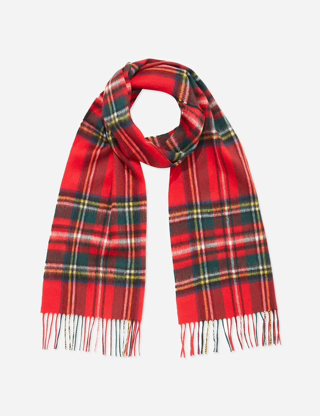 Barbour New Check Tartan Scarf - Royal Red