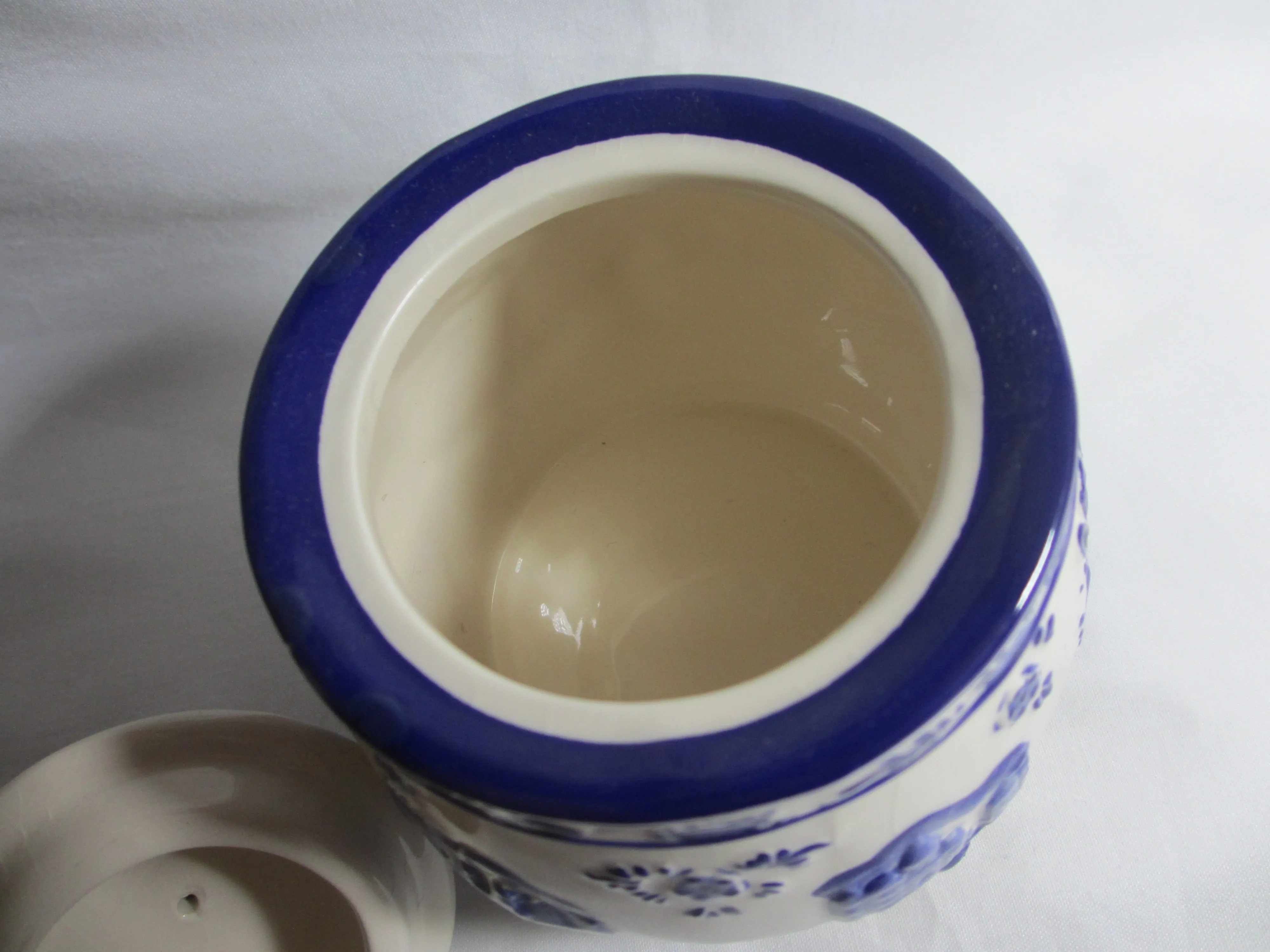 Blue & White Amsterdam Dutch Delft Pot Vintage c1960