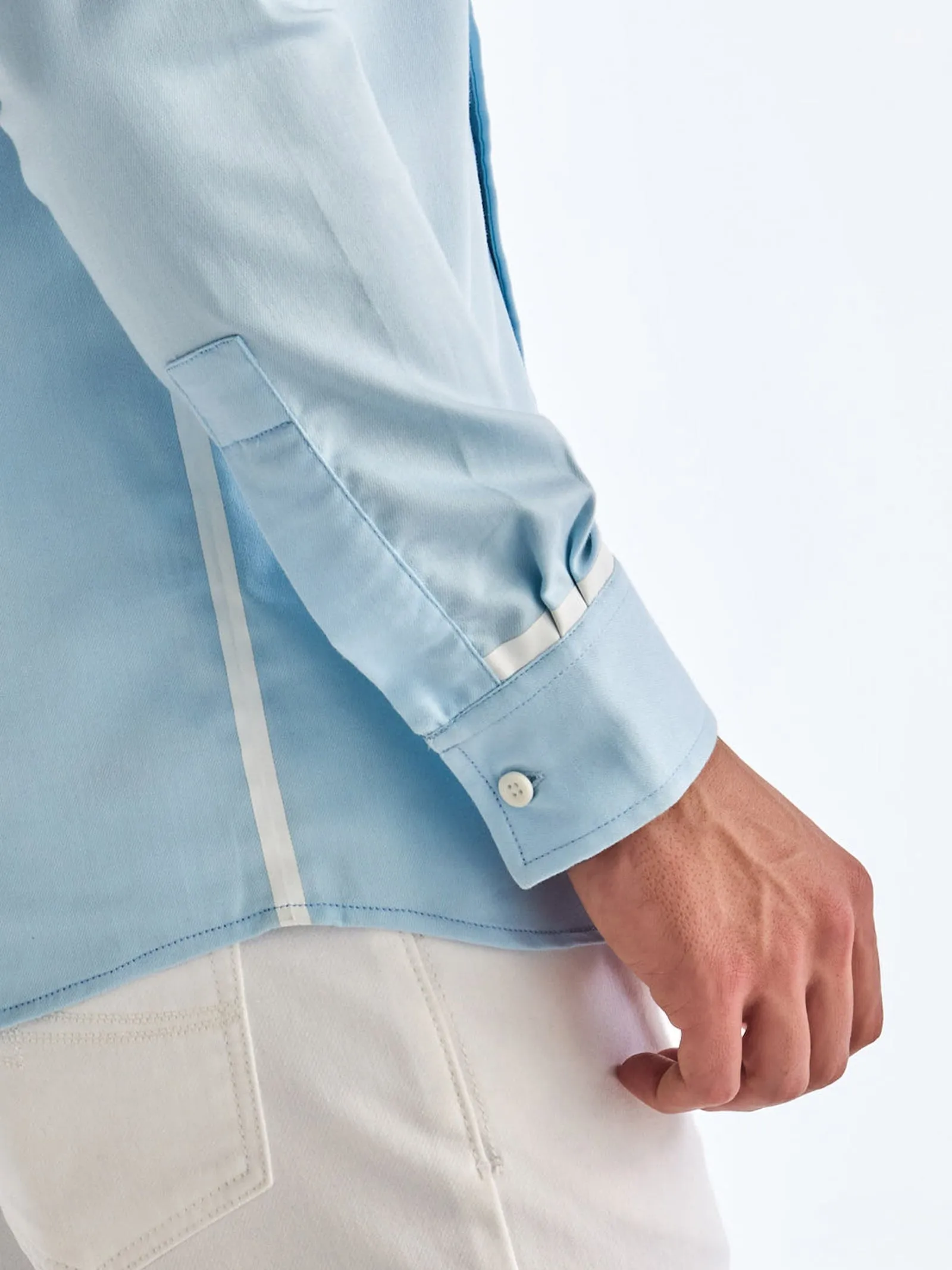 Blue Solid Urban Shirt