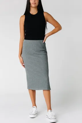 Brass & Roe The Go To Skirt - Heather Grey