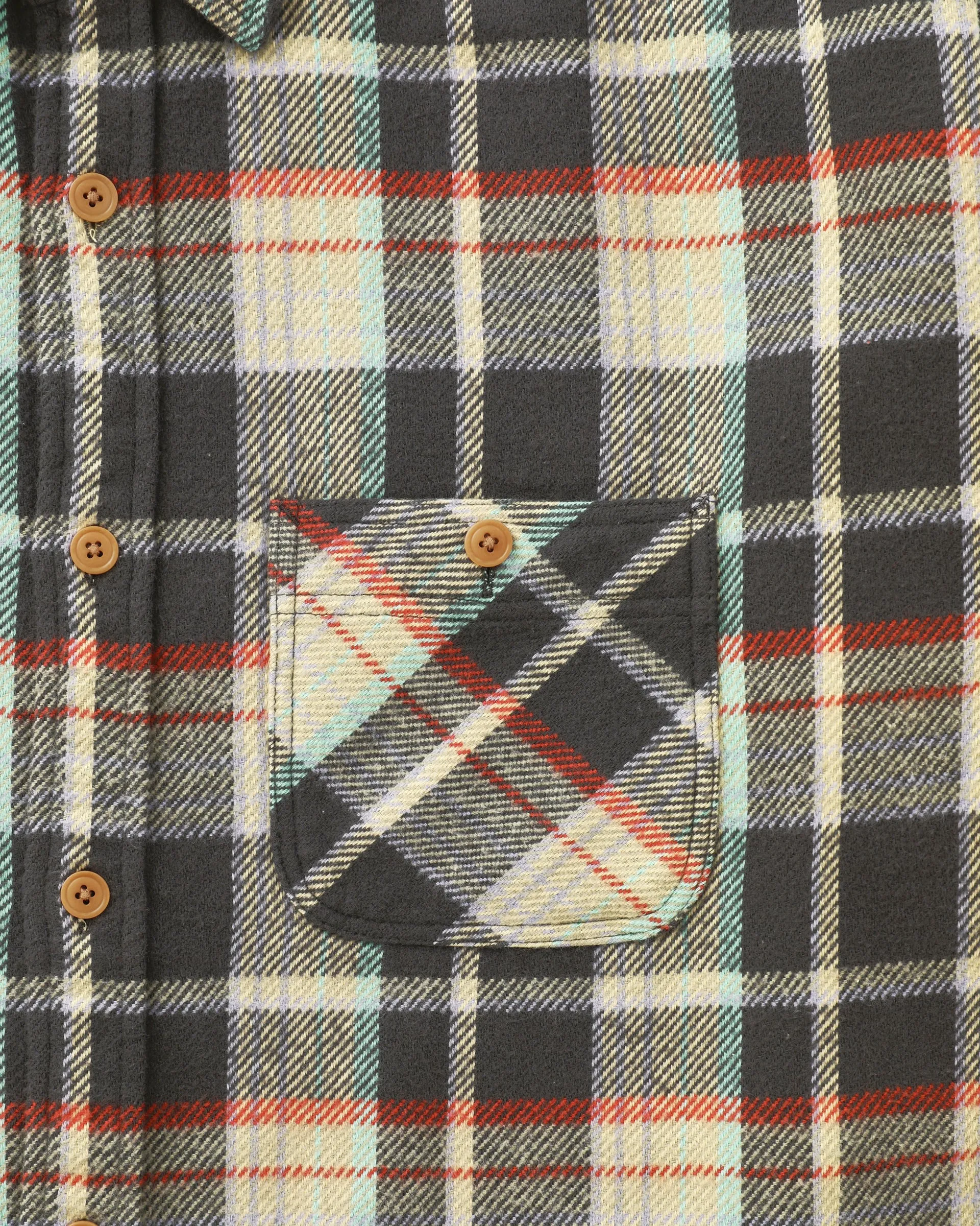 Brushed Plaid Shirt Grey