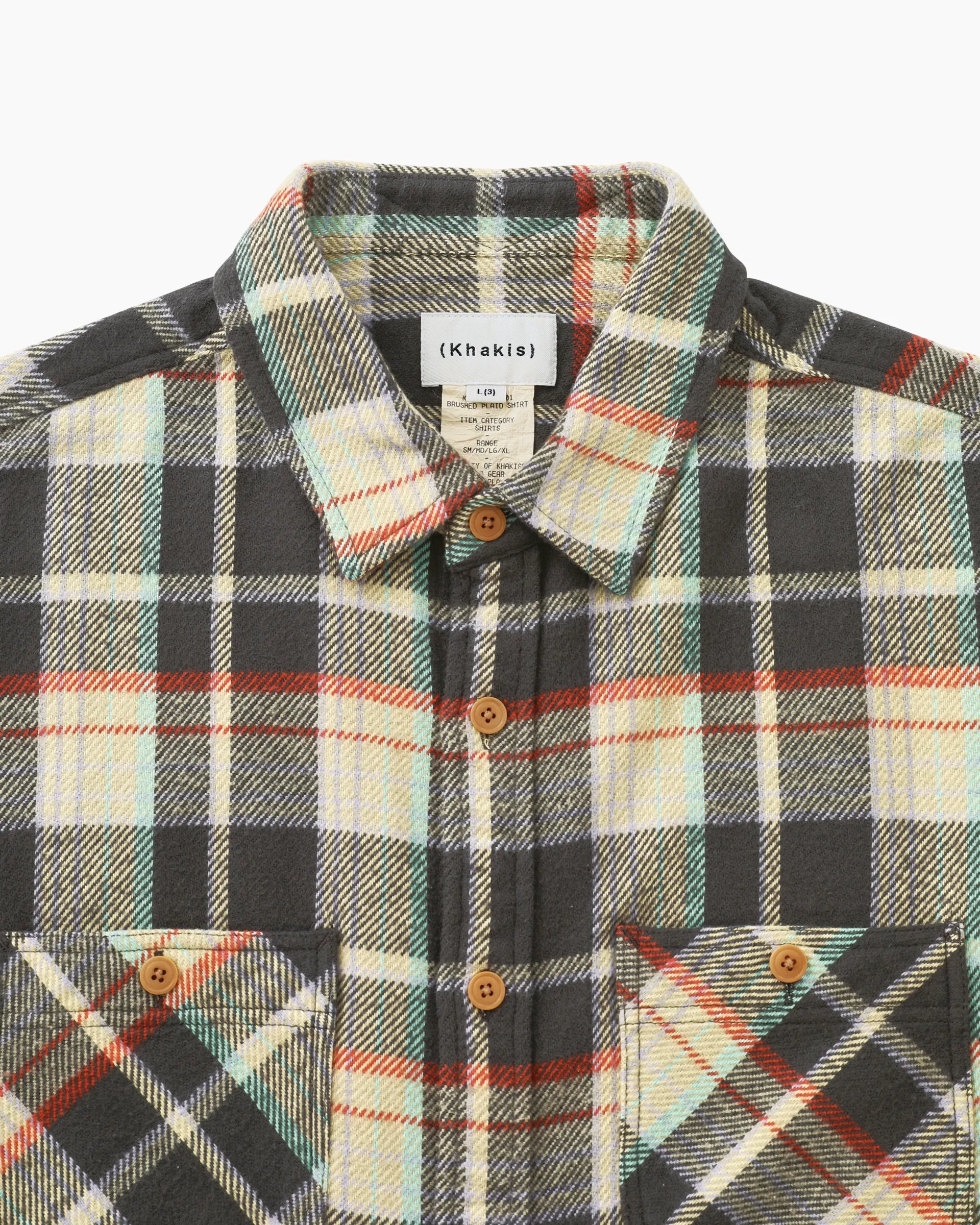 Brushed Plaid Shirt Grey