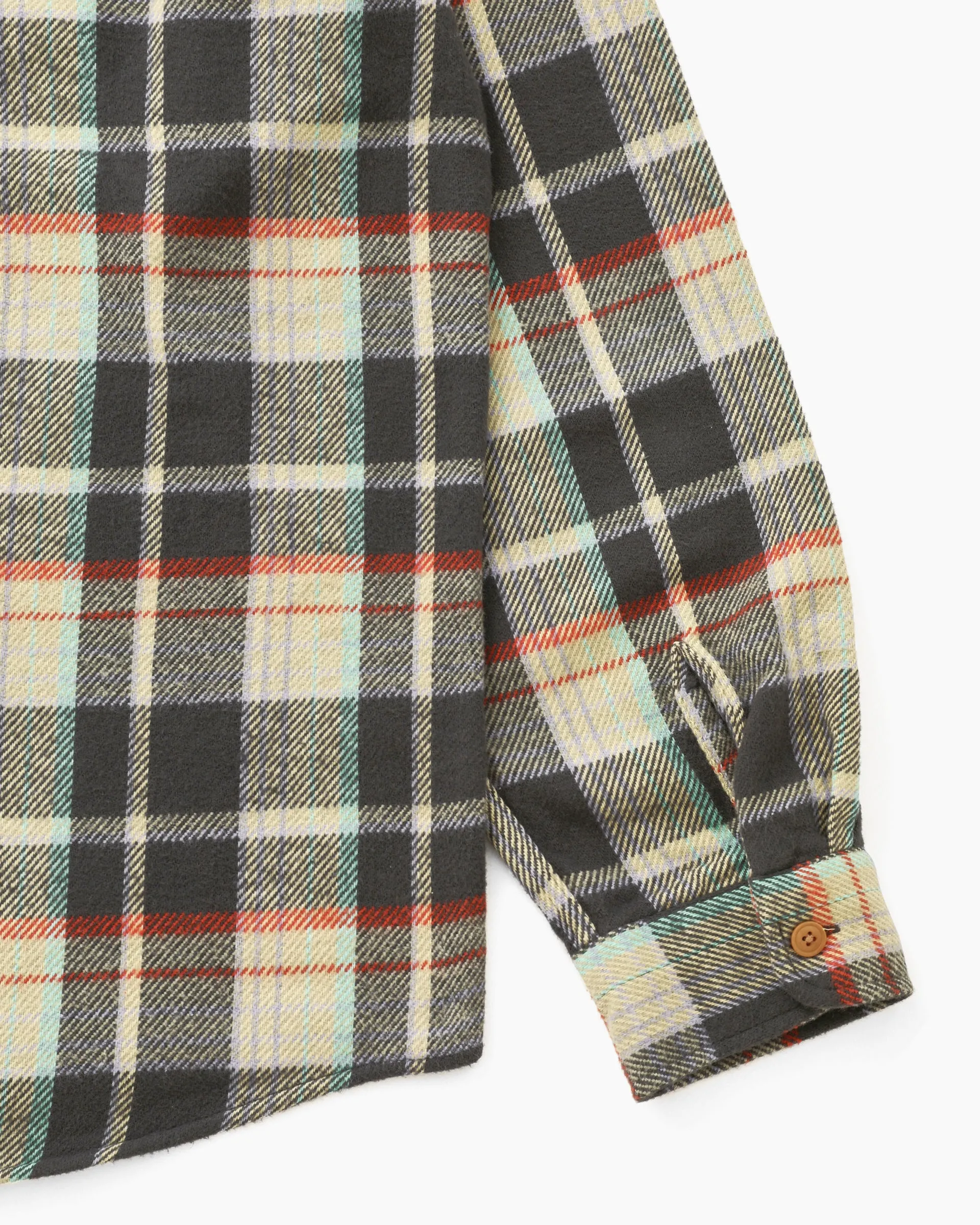 Brushed Plaid Shirt Grey