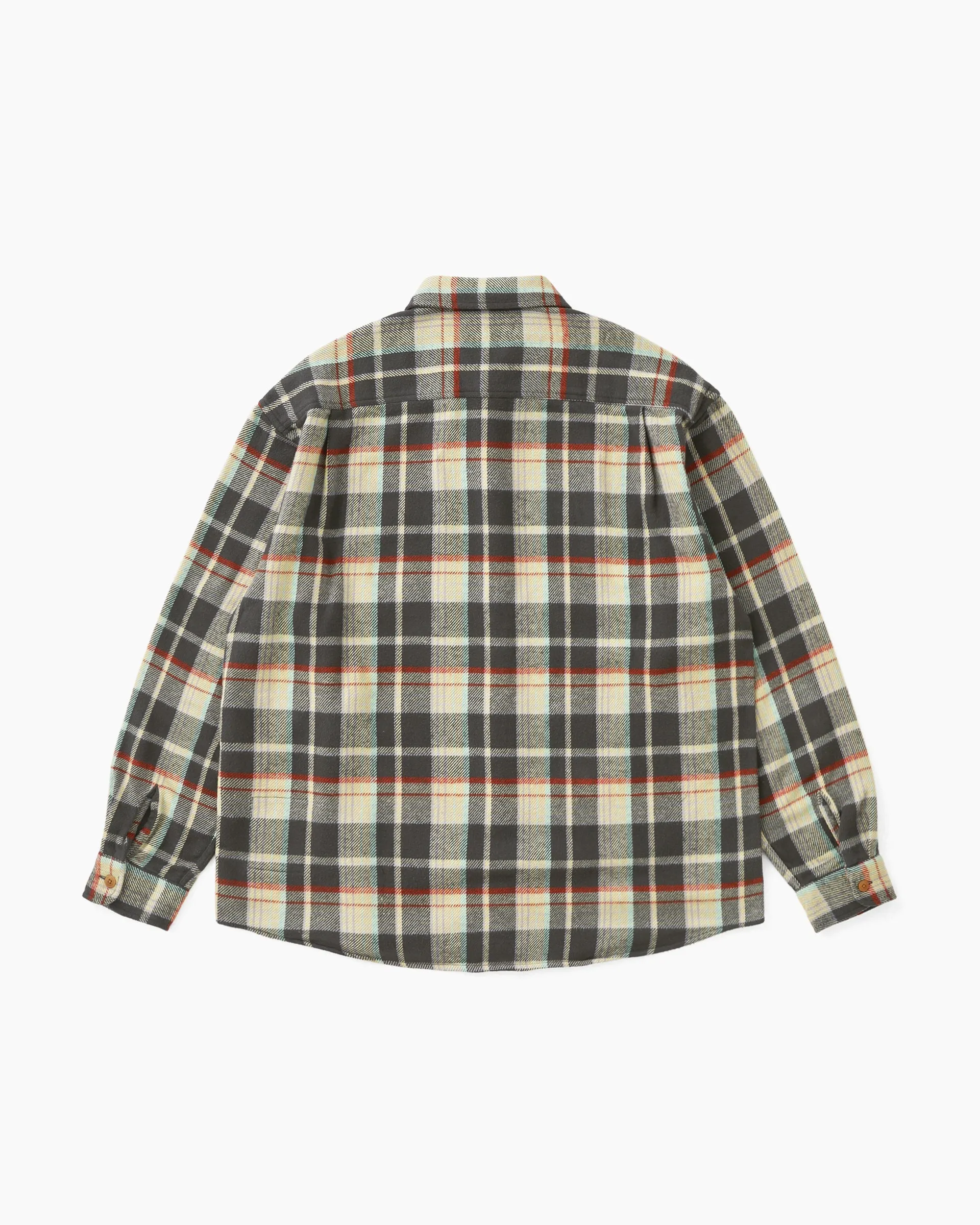 Brushed Plaid Shirt Grey