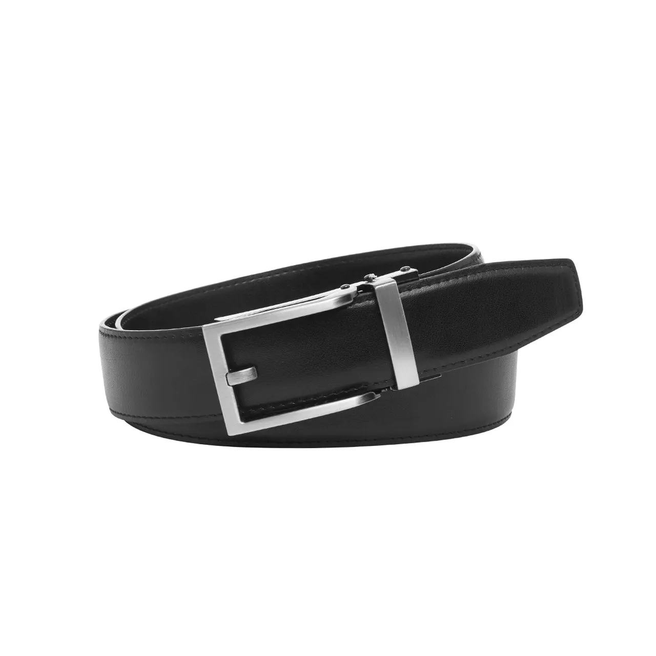 Buckle Belt - Hamilton -  Mens Smart Grip Leather Belt – Black | Tan