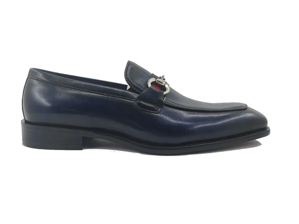 Burnished Calfskin Slip-On Loafer