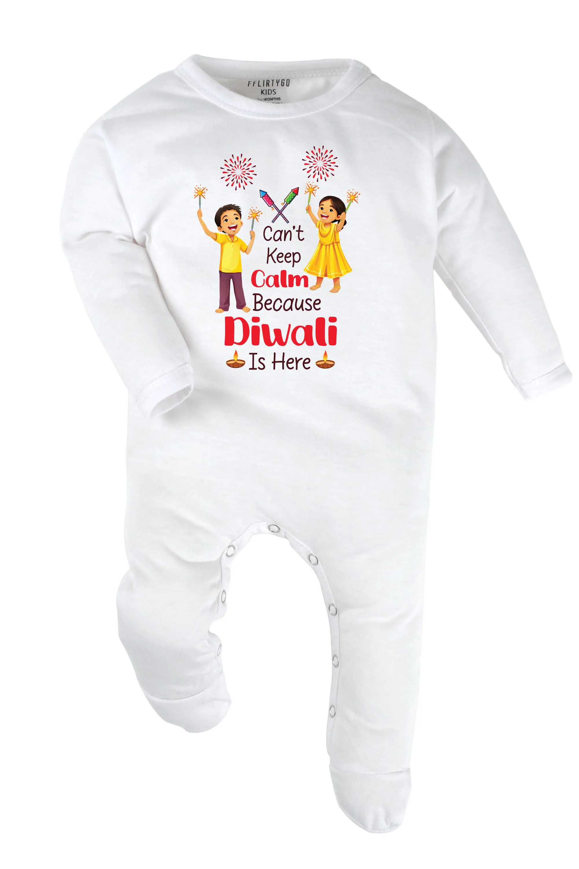 Can't Keep Calm Because Diwali Is Here Baby Romper | Onesies