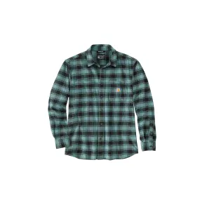 Carhartt Rugged Flex Relaxed Fit Midweight Flannel Long Sleeve Shirt Sea Pine