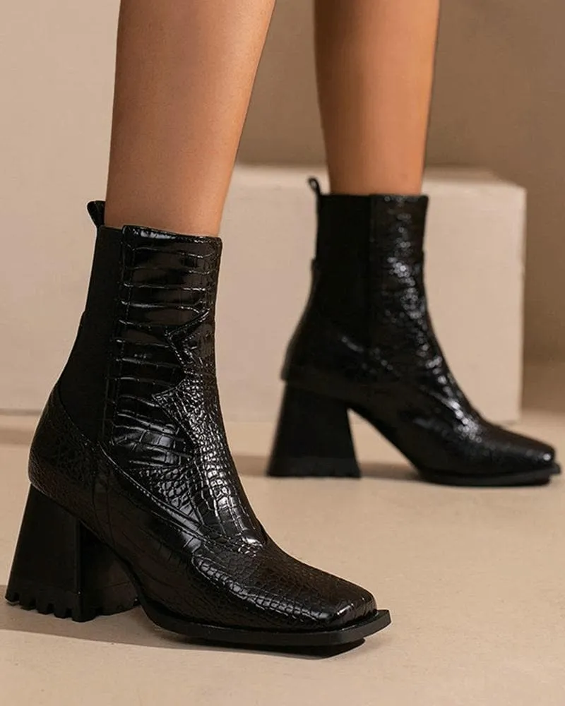 Casual Slip On Ankle Boots