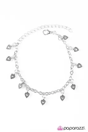 Closer To The Heart Silver Heart Bracelet - Paparazzi Accessories