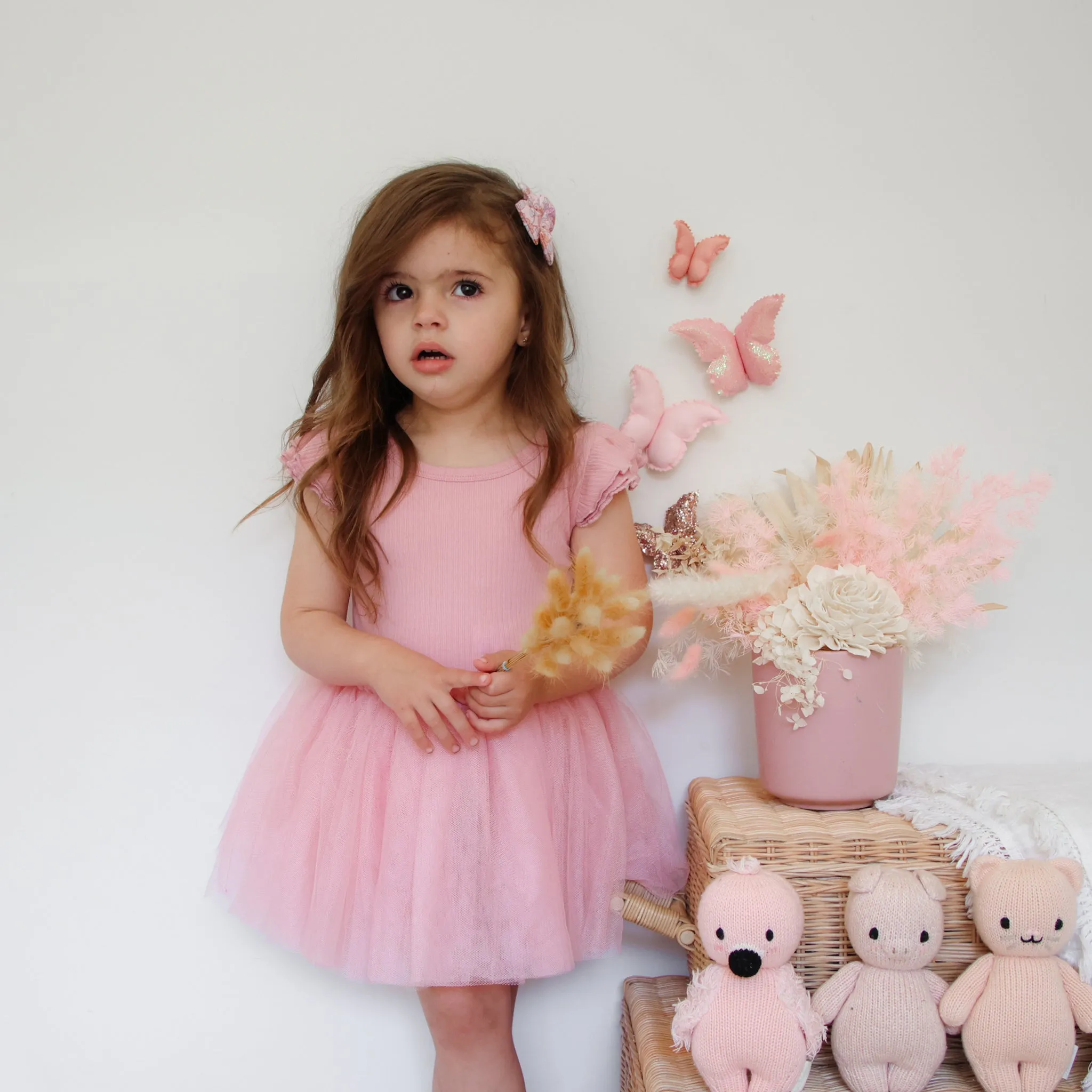 Cozy Summer Tutu Dress - Rosewater