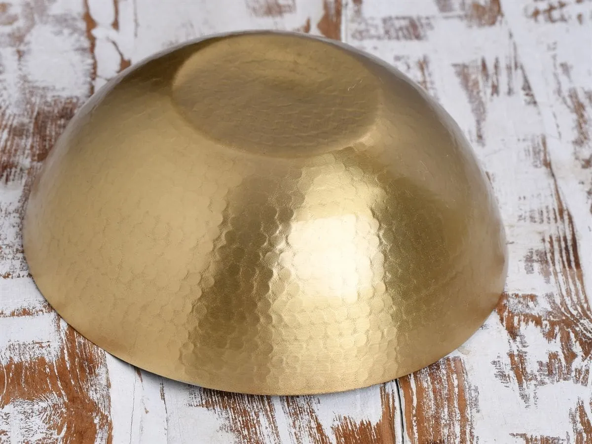 De Kulture Handmade Brass Serving Bowl, Ideal for Home Décor Aroma Diffuser Tableware Flower Decoration