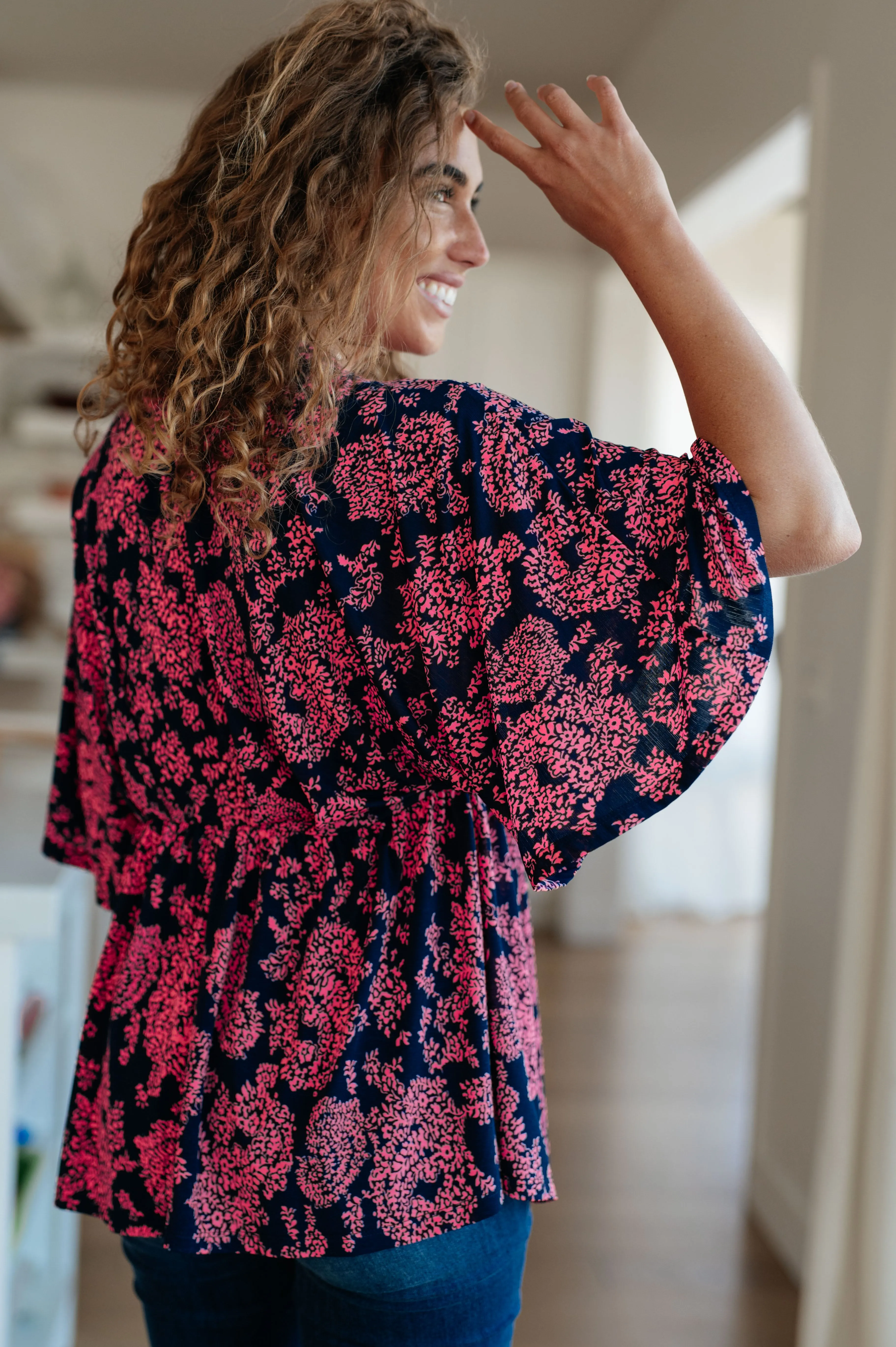 Dearest Dreamer Peplum Top in Pink Paisley- USE CODE SPRING24 for 40% OFF!!!!