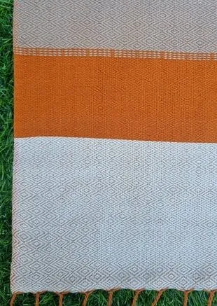 Diamond Multistripe rust scarf