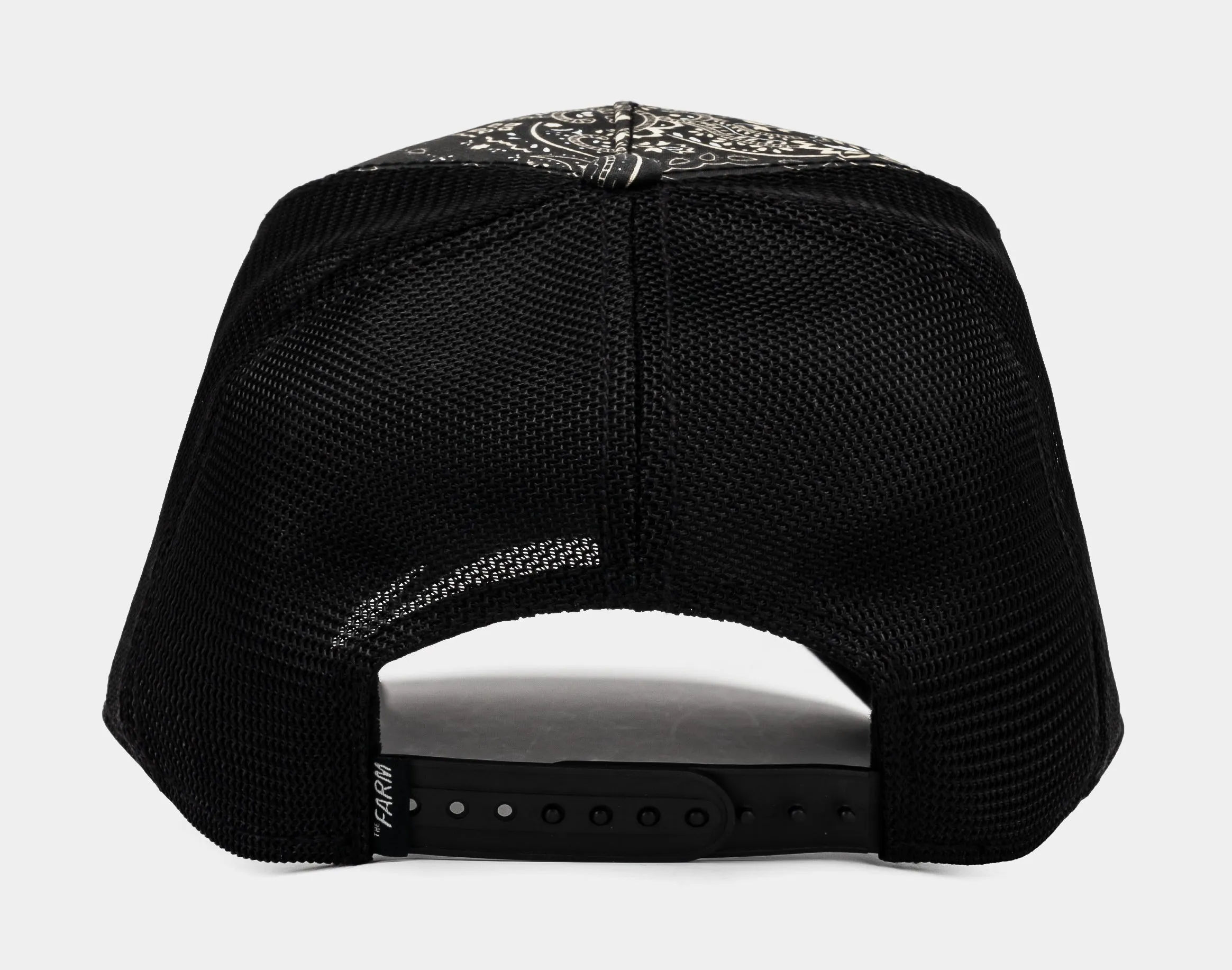 Diamonds and Pearls Paisley Trucker Mens Hat (Black/Beige)