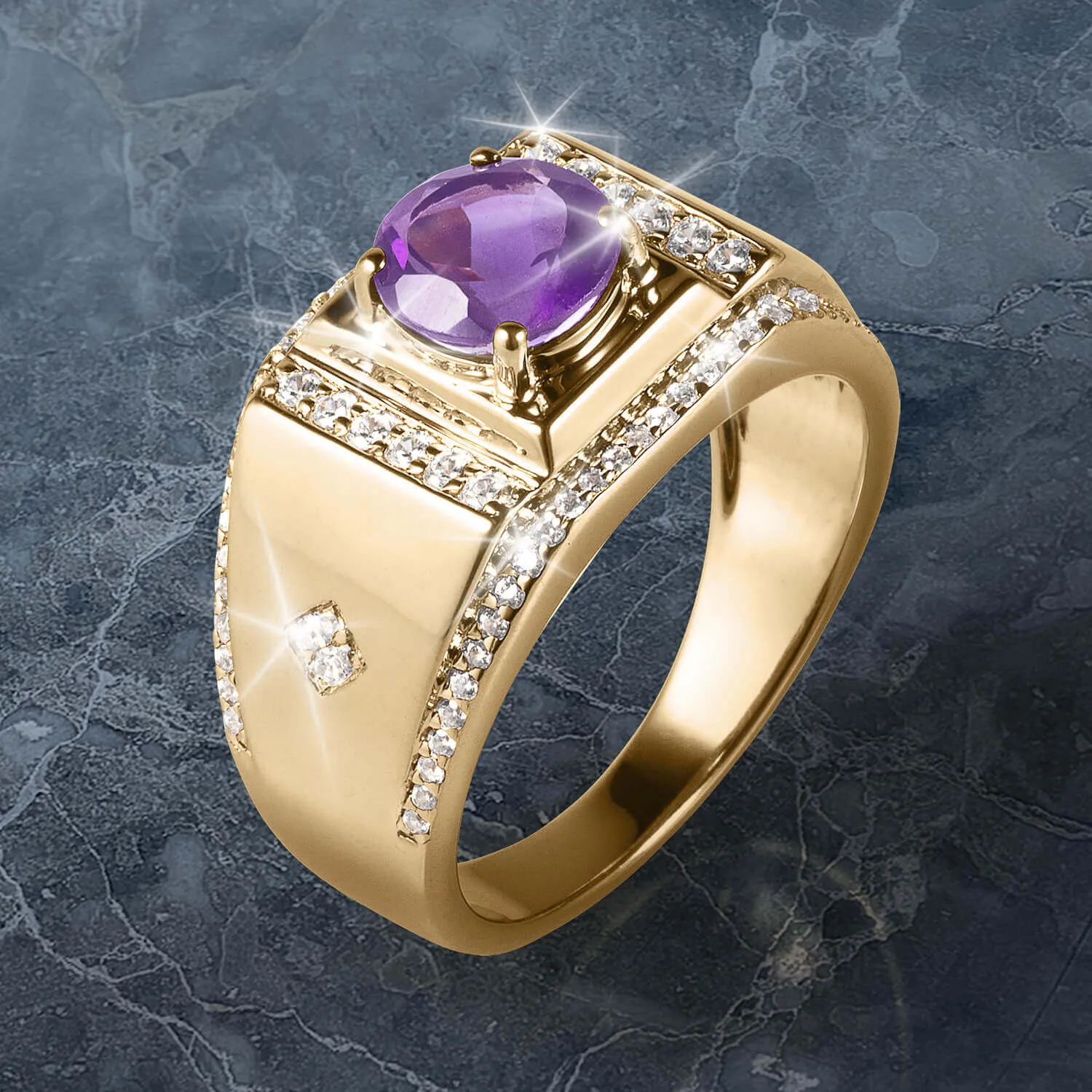 Dimension Amethyst Men's Ring