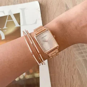 Dionne Rose Gold Watch Bracelet Stack