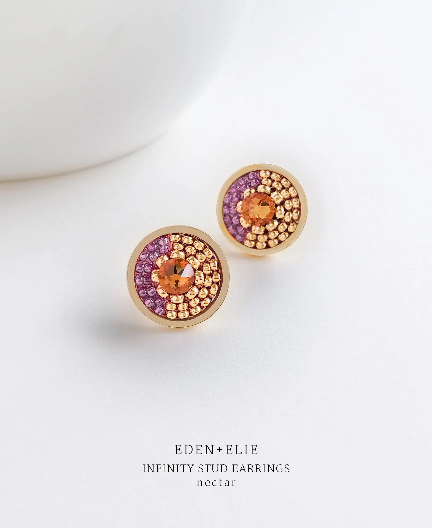 EDEN   ELIE Infinity stud earrings - nectar