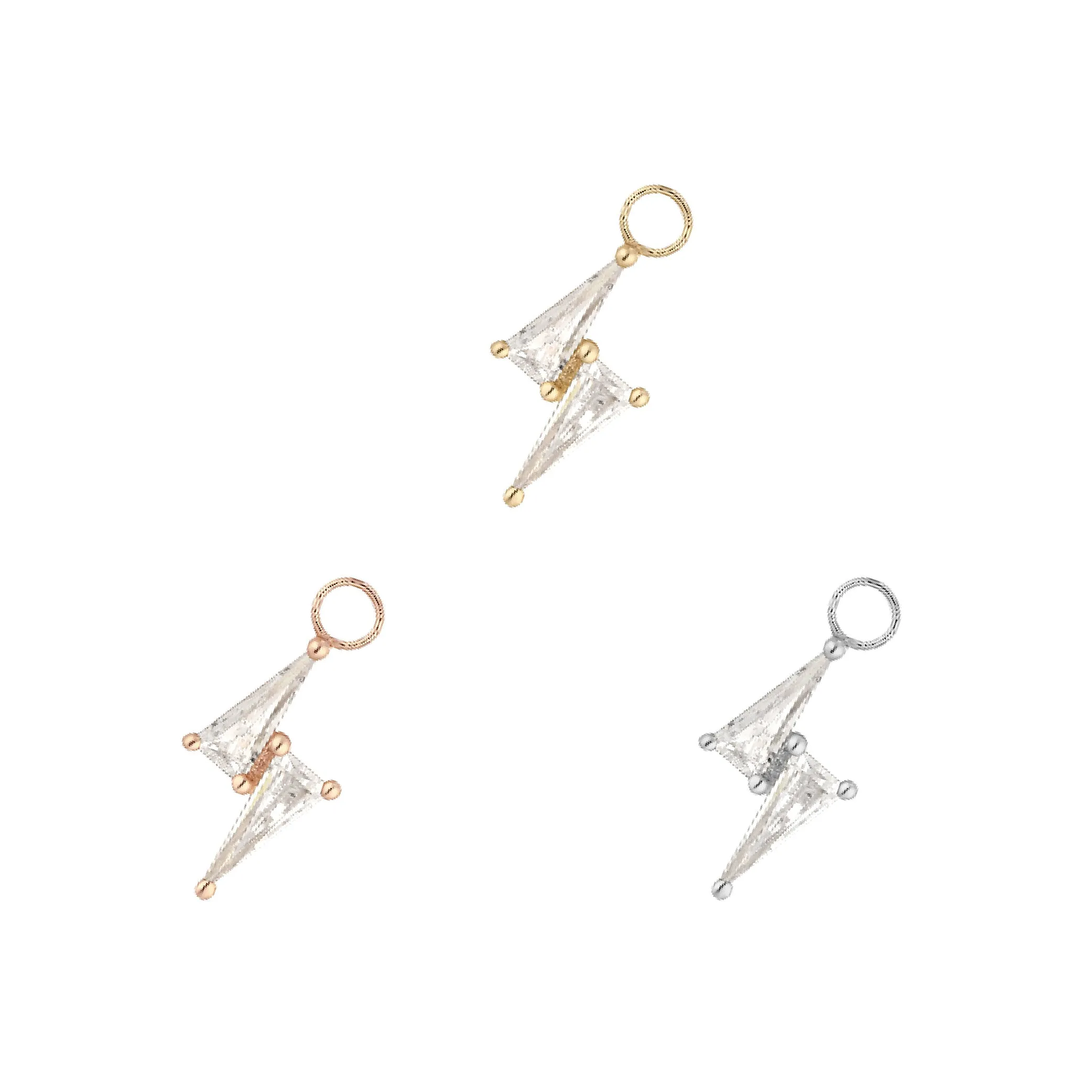 Electrify - CZ - Gold Charm