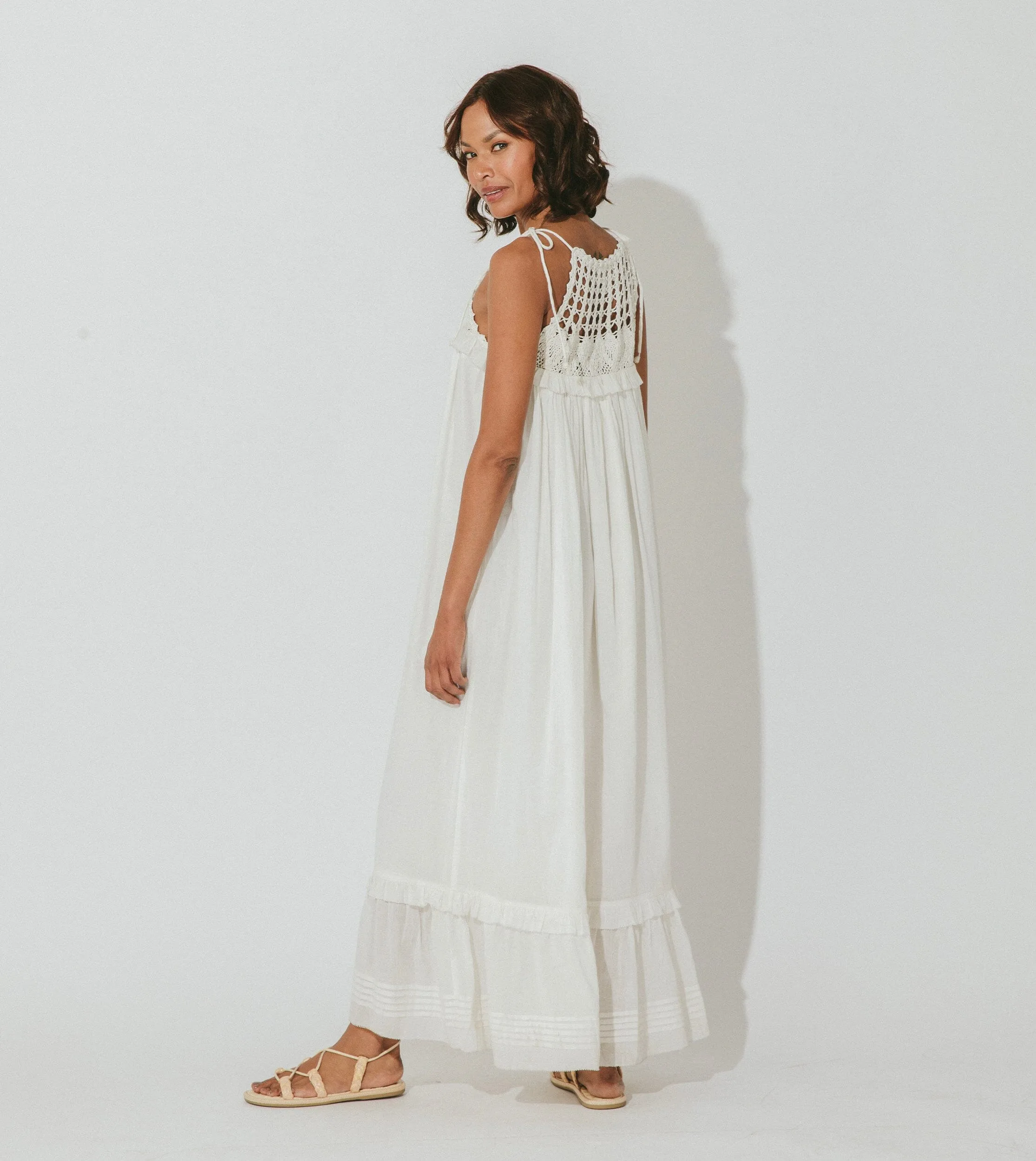 Enya Ankle Dress | Ivory