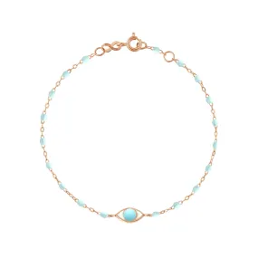 Eye Classic Gigi Baby Blue bracelet, Rose Gold, 6.7"