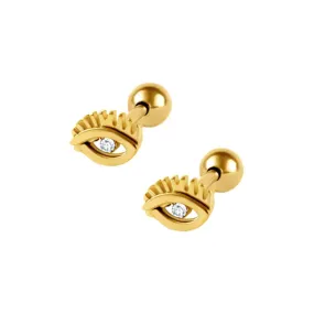 Eye Piercing Barbell Ball Back Earrings Sleeper Earrings