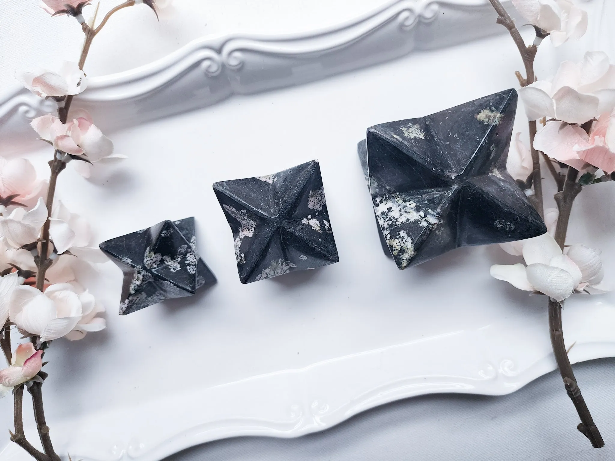 Flower Obsidian Merkaba