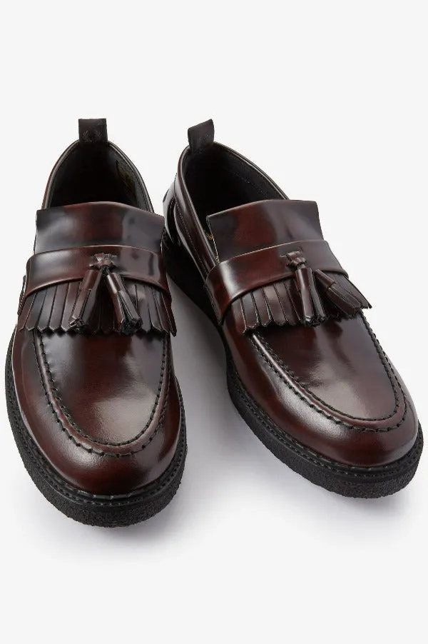 Fred Perry X George Cox Tassel Loafer Oxblood