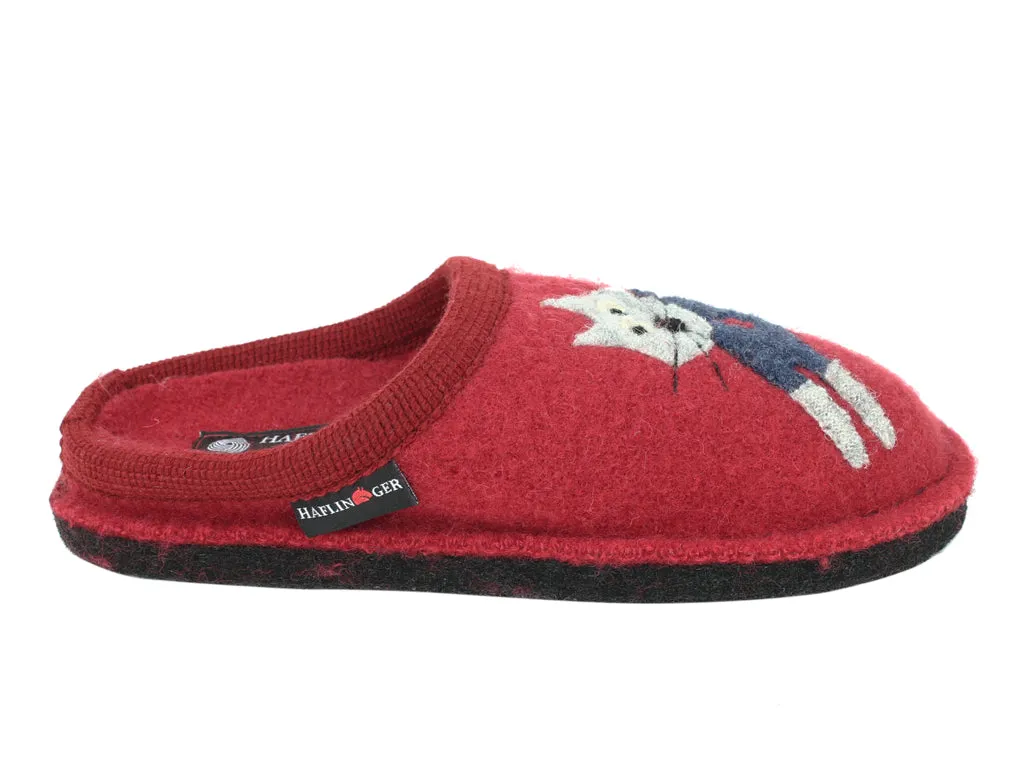 Haflinger Slippers Flair Cucho Cat Paprika